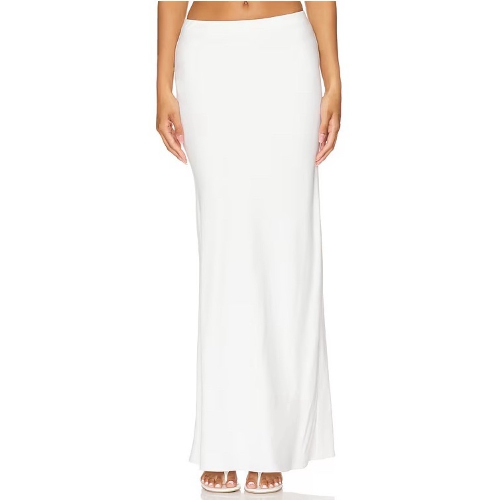 ANEMOS Bias Cut Maxi Skirt in White Size M